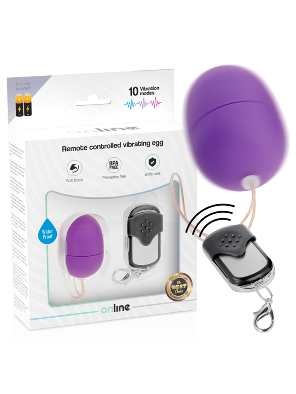 ONLINE - HUEVO VIBRADOR CONTROL REMOTO S LILA