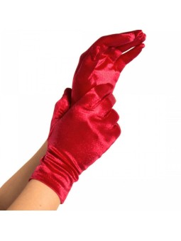 LEG AVENUE - SATIN GLOVES RED