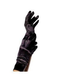 LEG AVENUE - SATIN-HANDSCHUHE SCHWARZ