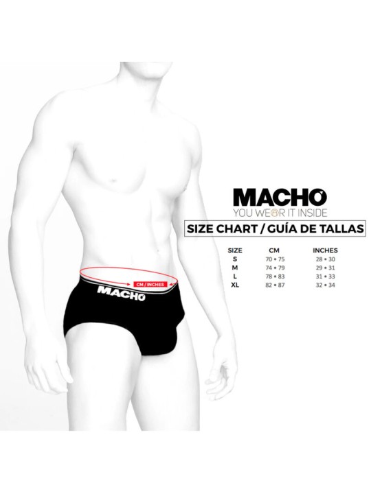 MACHO - MS24R CALZONCILLO BRIEF DARK ROJO XL