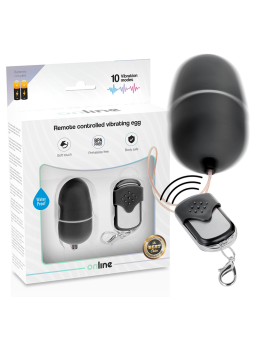 ONLINE - OVO VIBRANTE COM CONTROLE REMOTO M PRETO