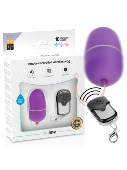 ONLINE - OVO VIBRANTE COM CONTROLE REMOTO M LILAC