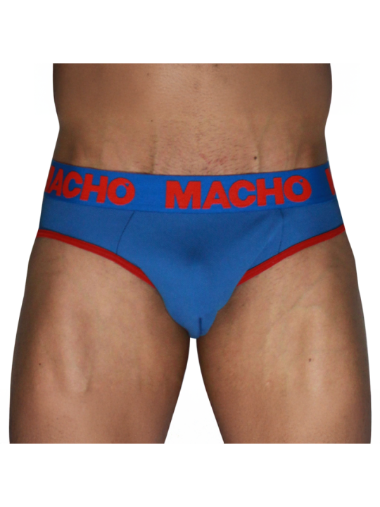 MACHO - MCH005 SLIP CLÁSSICO AZUL + VERMELHO L