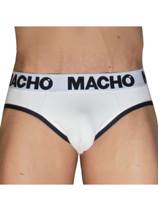 MACHO - MCH006 KLASSIEKE SLIPPER WIT + ZWART S