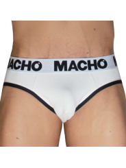MACHO - MCH006 SLIP CLÁSSICO BRANCO + PRETO L