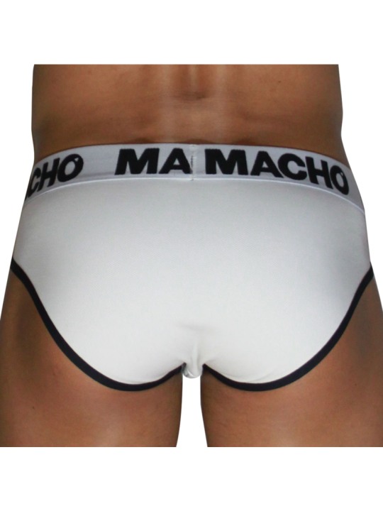 MACHO - MCH006 SLIP CLÁSSICO BRANCO + PRETO L
