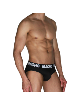 MACHO - MCH007 SLIP CLÁSSICO PRETO + PRETO M