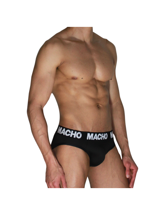 MACHO - MCH007 SLIP CLÁSICO NEGRO + NEGRO XL