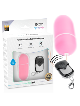 ONLINE - OVO VIBRANTE COM CONTROLE REMOTO L ROSA