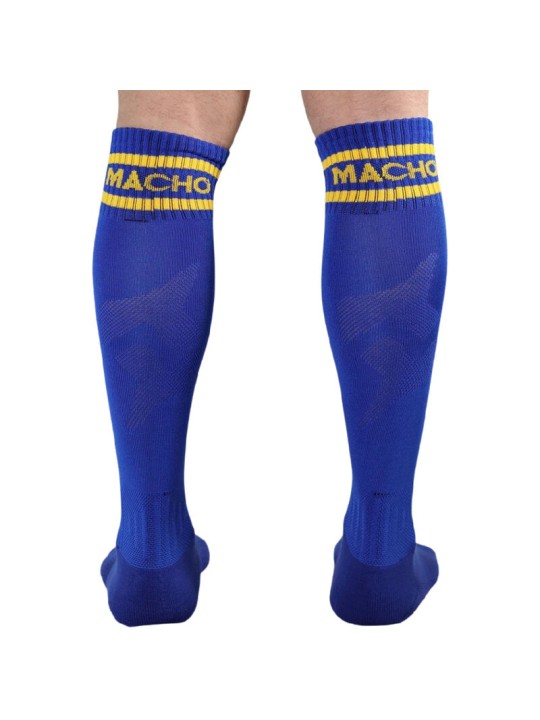 MACHO - LANGE SOKKEN ONE SIZE BLAUW