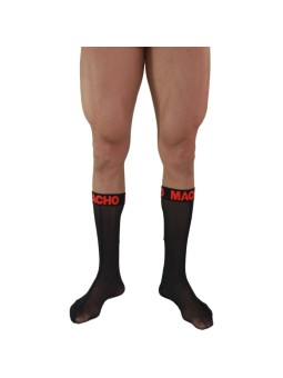 MACHO - DÜNNE SOCKEN EINHEITSGRÖSSE SCHWARZ/ROT