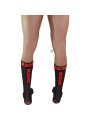 MACHO - DUNNE SOKKEN ZWART/ROOD ONE SIZE