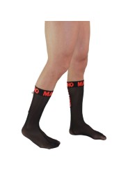 MACHO - MEIAS FINAS TAMANHO ÚNICO PRETO/VERMELHO