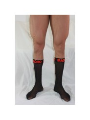 MACHO - DUNNE SOKKEN ZWART/ROOD ONE SIZE