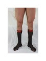 MACHO - MEIAS FINAS TAMANHO ÚNICO PRETO/VERMELHO