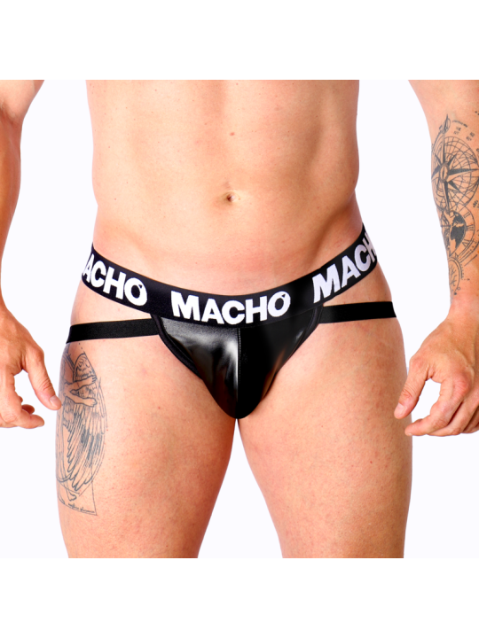MACHO - MX25NC JOCK CUERO NEGRO L