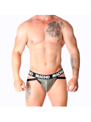 MACHO - MX27GR JOCK CUIR GRIS BEIGE S