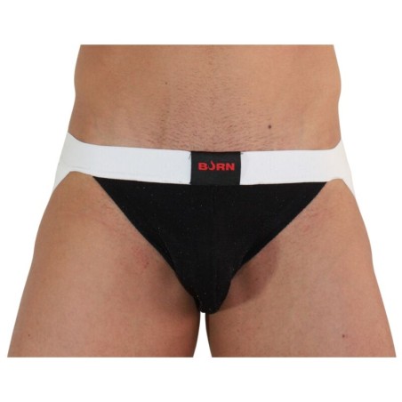 BURN - 004 ZWART/WIT GLANZENDE JOCK L