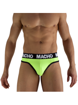 MACHO - MTG001 FLUORESCENT YELLOW THONG SIZE L