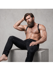 FETISH SUBMISSIVE ATTITUDE - MENS ECO-LEATHER BACK HARNESS