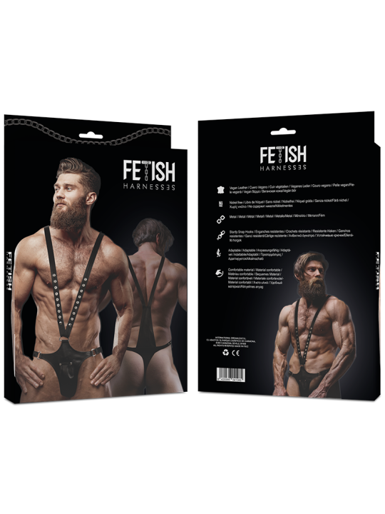 FETISH SUBMISSIVE ATTITUDE - V-FÖRMIGER HARNESS AUS ÖKOLEDER FÜR HERRE