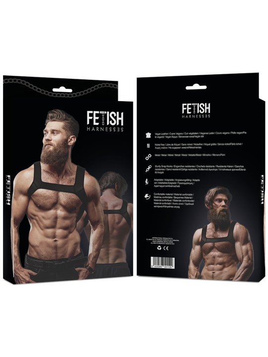 FETISH SUBMISSIVE ATTITUDE - ARNÊS DE PEITO DE NEOPRENE PARA HOMENS TA