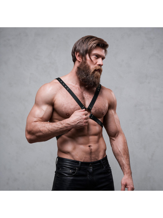 FETISH SUBMISSIVE ATTITUDE - HARNAIS EN CUIR ÉCOLOGIQUE POUR HOMMES AV