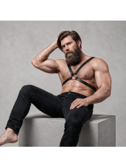 FETISH SUBMISSIVE ATTITUDE - GEKRUISTE BORSTHARNAS VAN ECO-LEER VOOR M