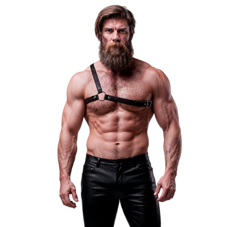 FETISH SUBMISSIVE - ATTITUDE ARNÉS ECOPIEL HOMBRO CRUZADO HOMBRE