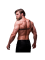 FETISH SUBMISSIVE - ATTITUDE MENS CROSSED SHOULDER ECO LEATHER ARNESS