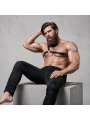 FETISH SUBMISSIVE - ATTITUDE MENS CROSSED SHOULDER ECO LEATHER HARNESS