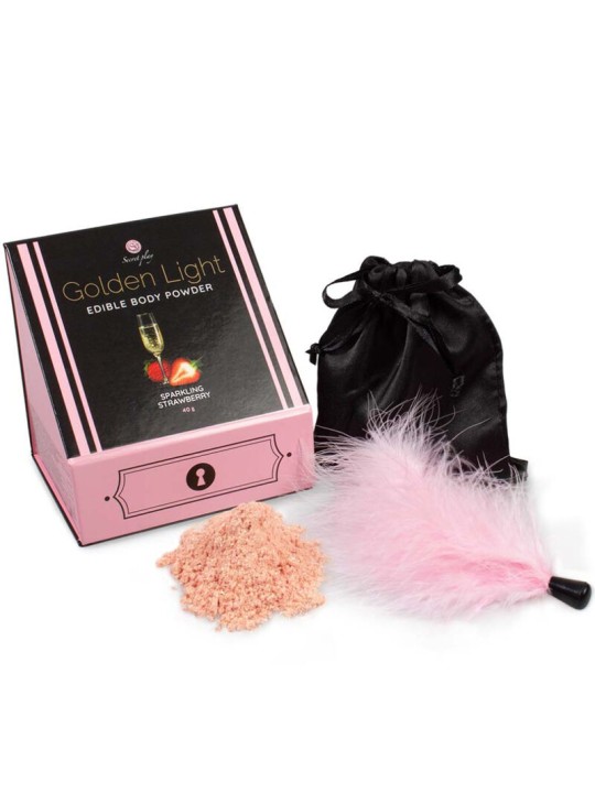 SECRETPLAY - GOLDEN LIGHT KIT EETBARE POEDER EN PEN AARDBEIEN & CAVA