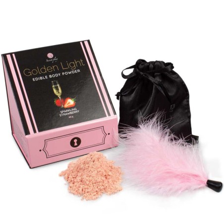 SECRETPLAY - GOLDEN LIGHT KIT EETBARE POEDER EN PEN AARDBEIEN & CAVA