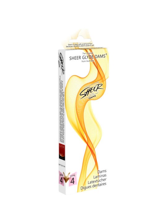 SHEER GLYDE - LATEX LAKENS VOOR DAMES AARDBEI ORALE SEKS