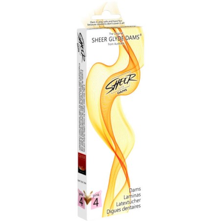 SHEER GLYDE - LATEX LAKENS VOOR DAMES AARDBEI ORALE SEKS