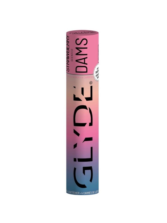 SHEER GLYDE - LATEX LAKENS VOOR DAMES AARDBEI ORALE SEKS