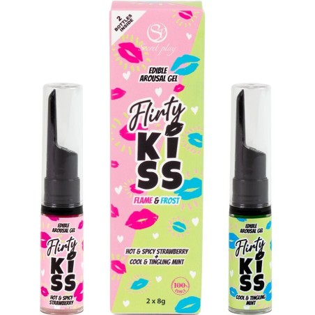 SECRETPLAY - FLIRTY KISS GELS WITH ORAL SEX EFFECTS STRAWBERRY & MINT 