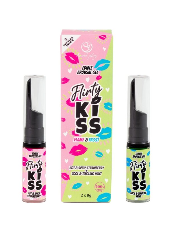 SECRETPLAY - FLIRTY KISS GELS WITH ORAL SEX EFFECTS STRAWBERRY & MINT 