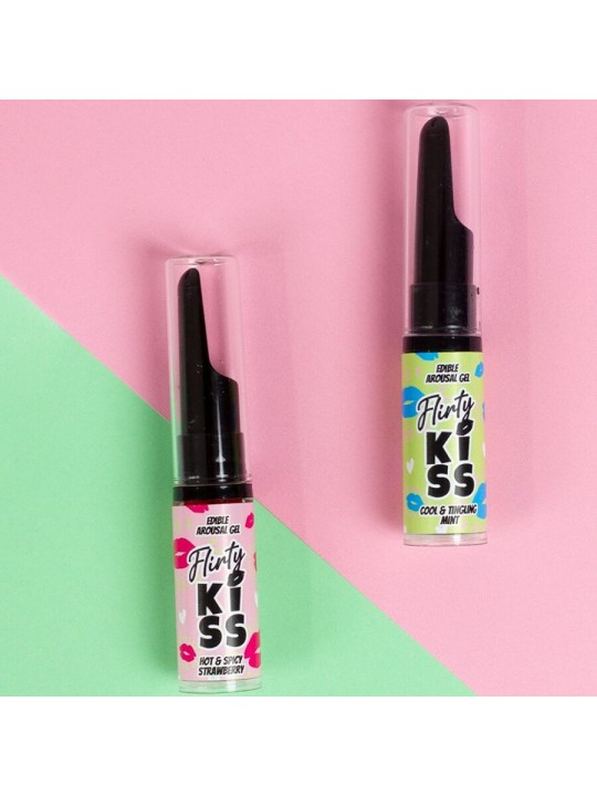 SECRETPLAY - FLIRTY KISS GELS WITH ORAL SEX EFFECTS STRAWBERRY & MINT 