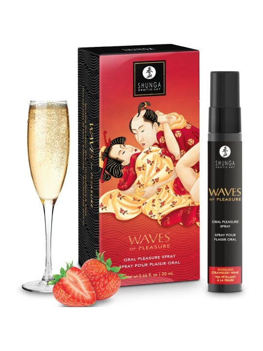 SHUNGA - WAVES PLEASURE SPRAY ORALE SEDUCENTE FRAGOLA 20 ML