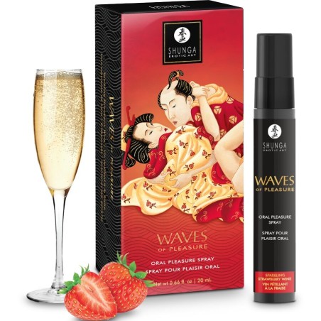 SHUNGA - WAVES PLEASURE SPRAY MONDVERLEIDELIJKE AARDBEI 20 ML