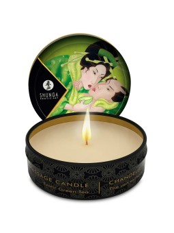 SHUNGA - MINI CARESS BY CANDELIGHT VELA MASAJE TÉ VERDE 30 ML