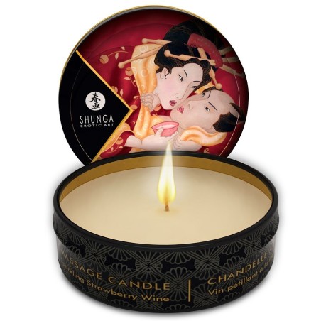 SHUNGA - MINI CARESS BY CANDELIGHT ERDBEERE UND CAVA MASSAGEKERZE 30 M
