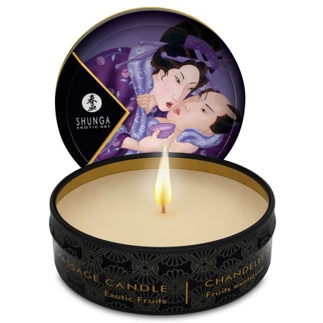 SHUNGA - MINI CARESS BY CANDELIGHT EXOTISCHE FRUIT MASSAGEKAARS 30 ML