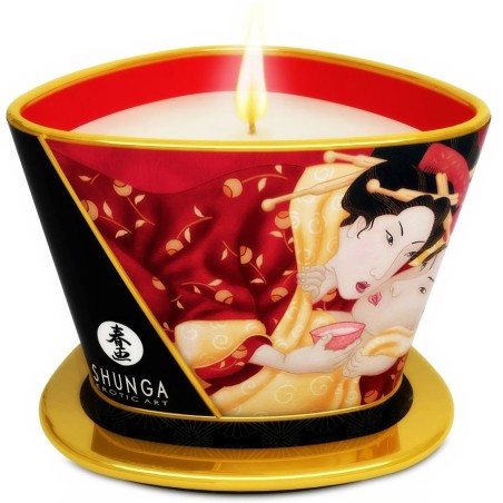 SHUNGA - MINI CARESS BY CANDELIGHT STRAWBERRIES AND CAVA MASSAGE CANDL