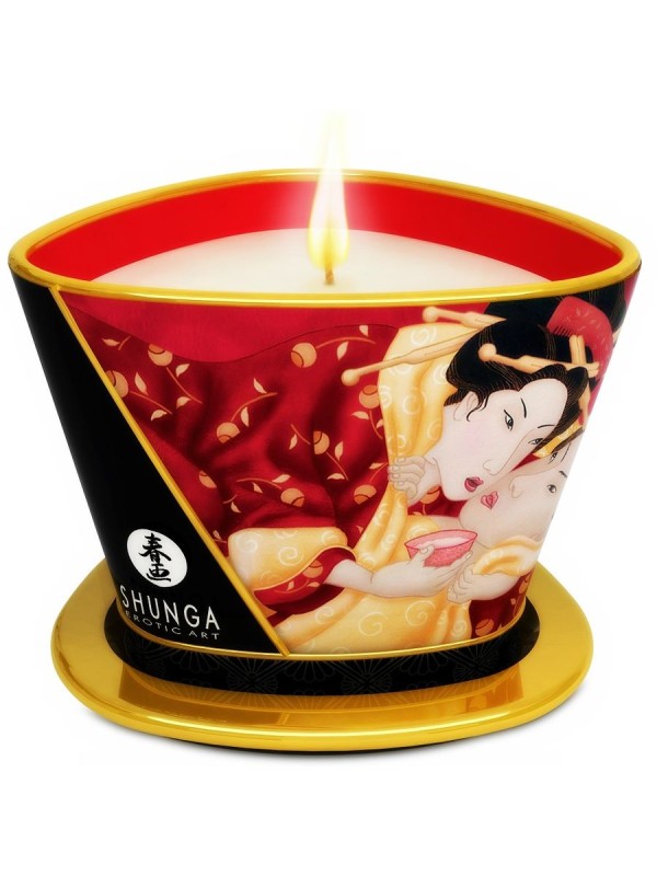 SHUNGA - MINI CARESSE AUX BOUGIES FRAISES ET BOUGIE DE MASSAGE CAVA 17