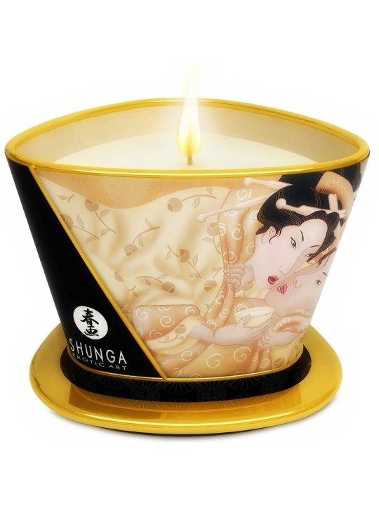 SHUNGA - MINI CARESS BY CANDELIGHT VANILLA MASSAGE VELA 170 ML