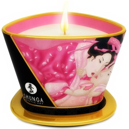 SHUNGA - MINI CARESS BY CANDELIGHT APHRODISIAC ROSES MASSAGEKERZE 170 