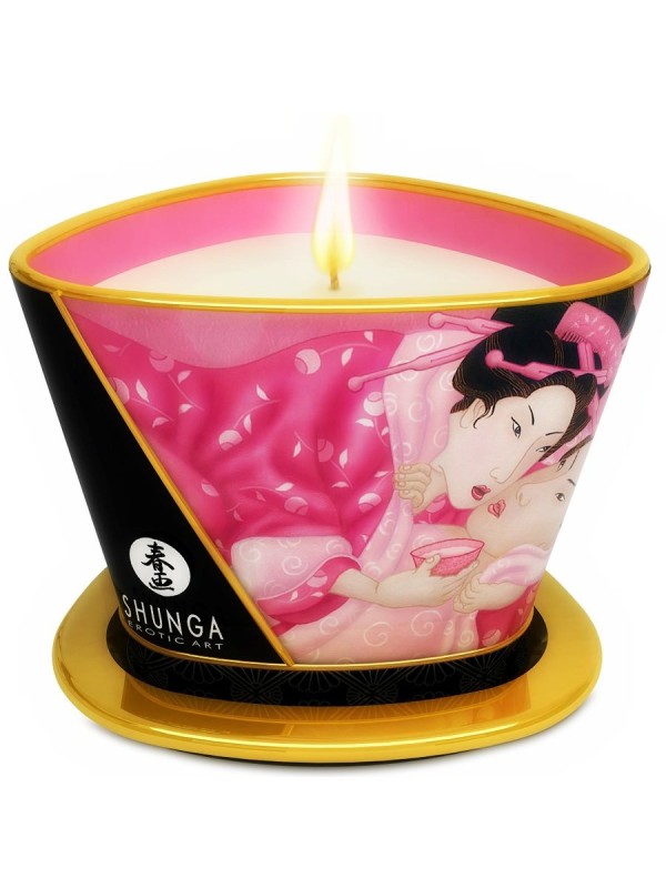 SHUNGA - MINI CARESS BY CANDELIGHT VELA MASAJE ROSAS AFRODISÍACAS 170 