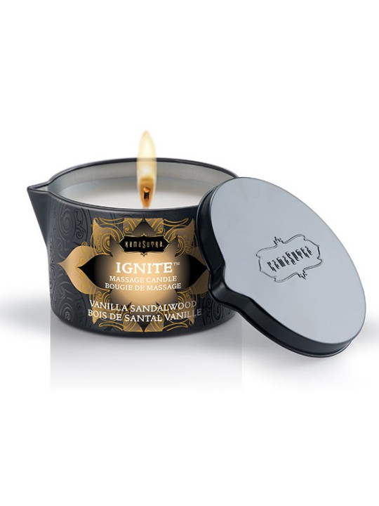 KAMASUTRA - BOUGIE DE MASSAGE VANILLE ET BOIS DE SANTAL 170 GR